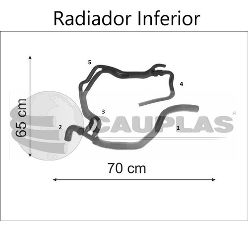 Imagen 3 de 7 de Manguera Radiador Kit Inferior Sup Clio Mio D4f 1.2 16v 10/