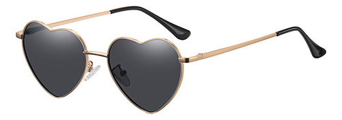 Estilo Retro Amor Corazón Gafas De Sol Mujer Protección Uv