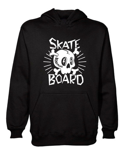 Buzo Canguro Skateboard Bone People Skull Art Hoodie