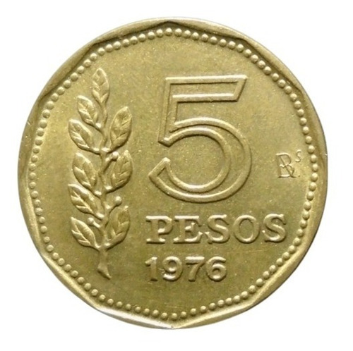 Argentina 5 Pesos 1976  2ts#2