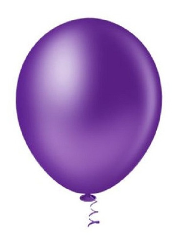 50 Unid - Bexiga Balões Liso Redondo Nº 9 Cores Pic Pic Cor Violeta