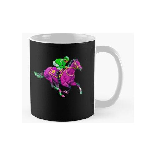 Taza Amante Del Deporte Divertido Ecuestre Mardi Gras Festiv