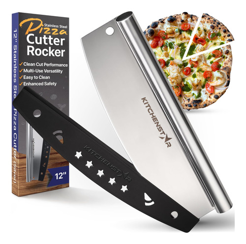 Cortador De Pizza Rocker De 12 Pulgadas De Kitchenstar - Cuc