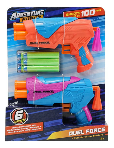 Lanzador Pistola Adventure Force Tipo Nerf Con 6 Dardos