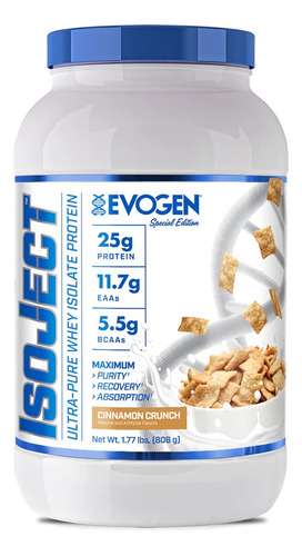 Proteina Isolate Evogen Isoject 1.77 Lbs Variedad De Sabores Sabor Cinnamon Crunch