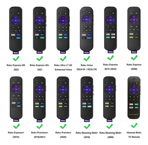 USTIYA Control Remoto Funda Roku Tv Express Voice Onn Hisense Case Color Azul Luminoso / Roku Tv Express Voice Onn Hisense