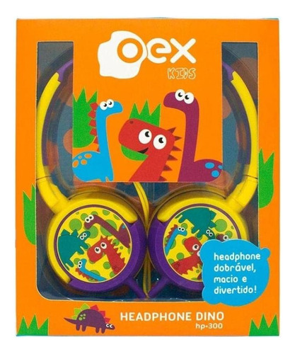 Headphone Hp300 Dino Microfones E Fones De Ouvido - Oex
