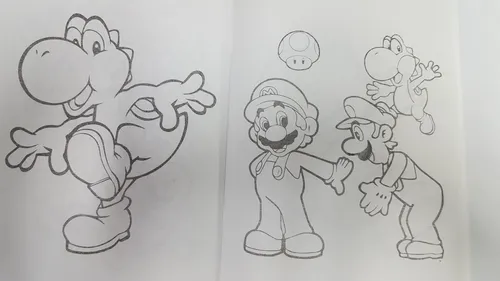 Libro Para Colorear De Yoshi Y Super Mario (tapas Blandas)