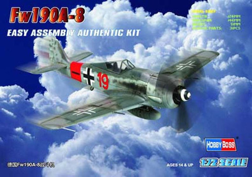 Maqueta Armable Avión Focke Wulf 190 A-8, 1/72.  Jp