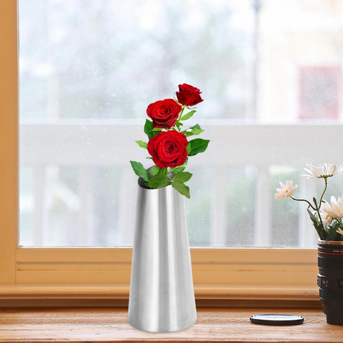 Florero Ligero De Lujo De Acero Inoxidable Para Una Decoraci