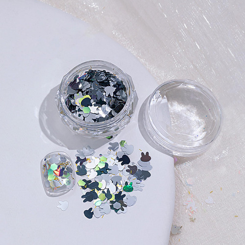 6x Nail Art Lentejuelas Copos Brillantes Para Maquillaje