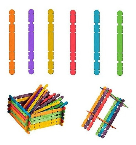 Palo De Paleta Armable Colores Para Manualidades X 200 Pcs