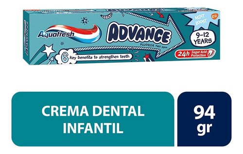 Aquafresh Advance 9 A 12 Pasta Dental 94 Gr