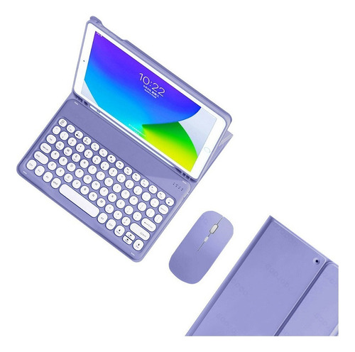 A Funda De Teclado Con Mouse Para iPad 9th 10.2 Pulgadas