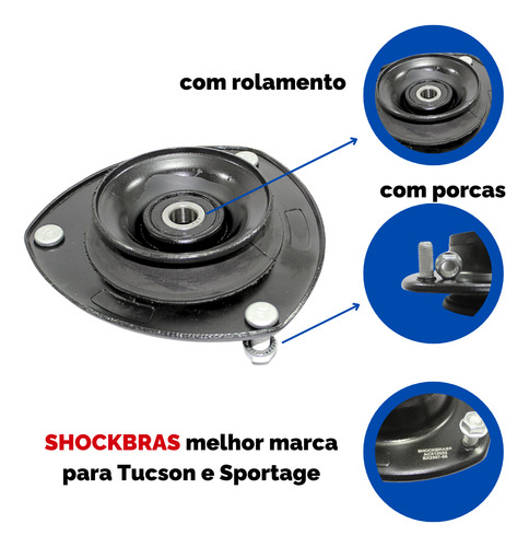 Coxim Amort Dianteiro E Traseiro Tucson 05 A 2016 C/ Batente
