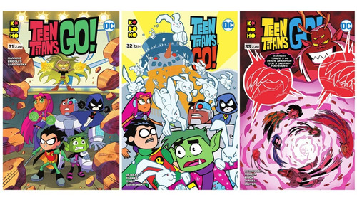 Imagen 1 de 4 de Teen Titans Go! Pack 3 Tomos (31-32-33)