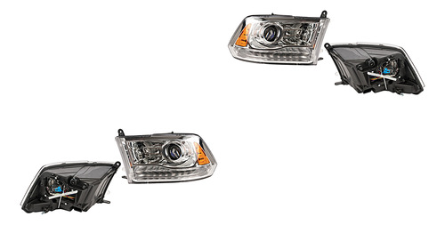 Set Faros Delanteros C/luz Día Generica Ram 2013 - 2014