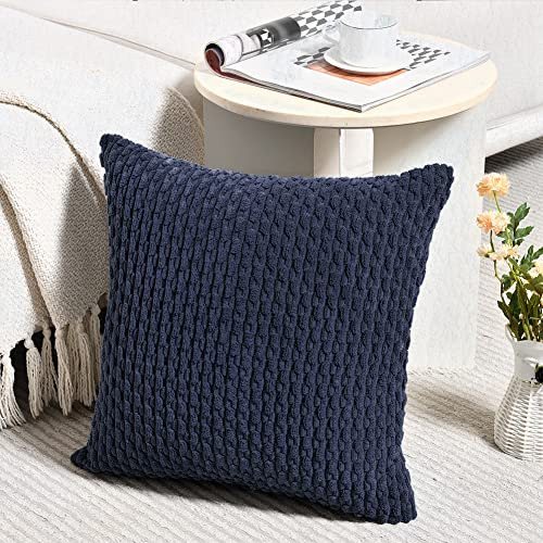 Conjunto De 2 Cubiertas De Cojines Decorativos En Color Azu