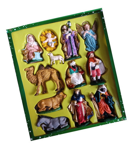 Imagen Religiosa - Pesebre 14 Cm 12 Piezas Pvc Irrompible