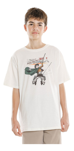 Playera Estampado Attack On Titan C&a De Niño