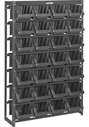 Comprar Estante Metálica Vonder 28/7 Prático 28 Gaveteiros Nº 7 Cor Preto no Mercado Livre