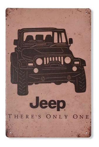 Placa Decorativa Vintage Jeep Metal Varios Diseños