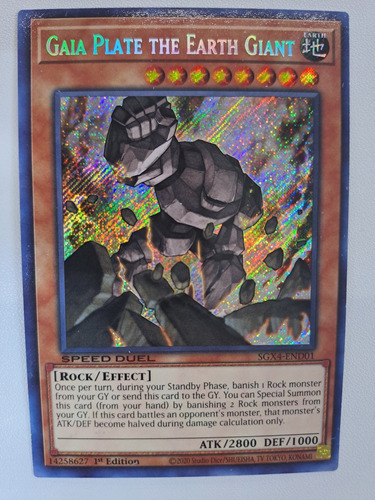 Gaia Plate The Earth Giant Sgx4-end01 Secret Rare Yugioh 