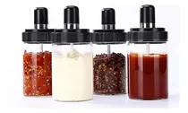 Comprar Set De 5 Condimenteros Frasco De Vidrio Con Cuchara