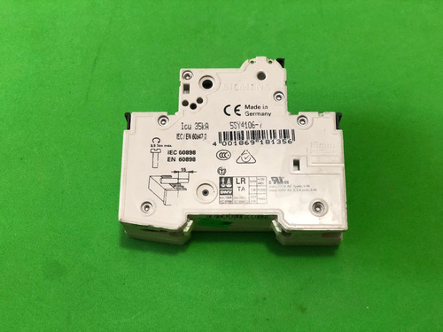 Siemens 5sy4106-7, Interruptor Breaker Miniatura Y 5st301as