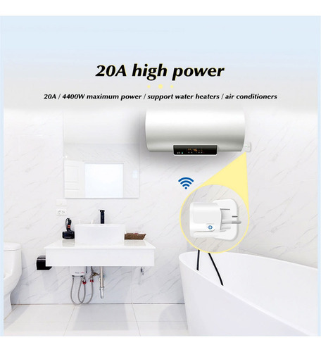 Smart Plug App Control Remoto 2pcs Montado Blanco