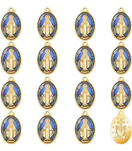 60 Colgantes Católicos Ovalados De Nuestra Señora De ...