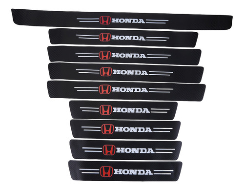 Pegatinas Umbral Puerta Coche Logo Protectora 9pz Para Honda