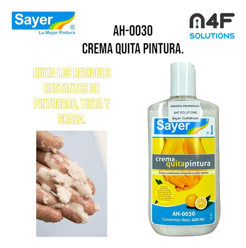 Sayer Crema Exfoliante Limpiadora Para Manos (450 Ml)