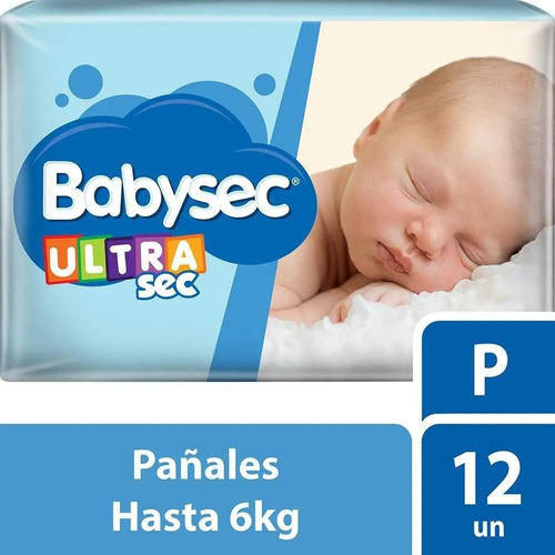 Pañales Babysec Ultras Chico 12u Pack 3 Paquetes 