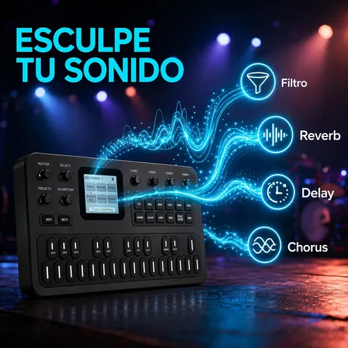 Z Sintetizador Fm Portátil M-vave Fm-1 Bluetooth Midi X