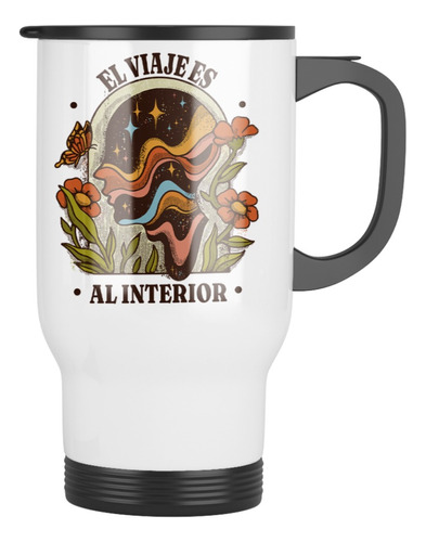 Taza Mug Termica El Viaje Es Al Interior Personalizable