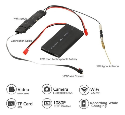 Mini Cámara Espia Wifi 2019 Con Sensor De Movimiento Invisib