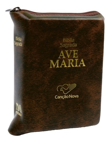 Livro Bíblia Ave Maria Média Com Zípper
