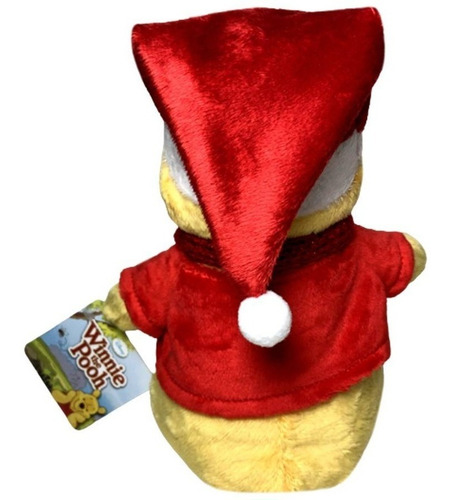 Imagem 4 de 4 de Boneco De Pelúcia Urso Ursinho Pooh Papai Noel Natal Disney