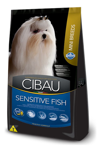 Ração P/caes Adulto Cibau Sensitive Fish Rice Mini 1kg