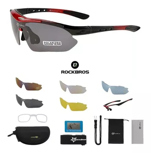 Óculos Ciclismo Bike 5 Lentes + Suporte Grau + Kit Completo