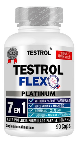 Imagen 1 de 6 de Testrol Flex Glucosamina + Msn Complex 90 Capsulas