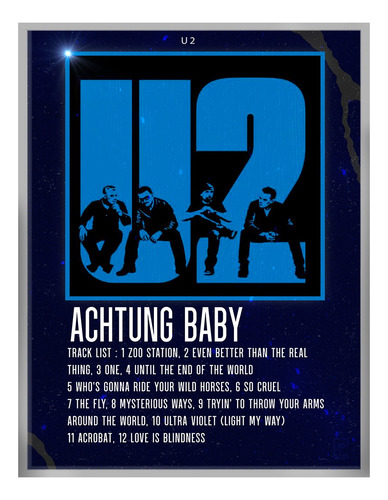 Cuadro Exitos U2 Bono Album Musical Tracklist C/marco