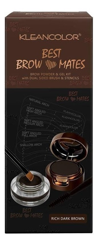 Kit De Cejas Best Brow Mates De Kleancolor Color Warm Medium Brown