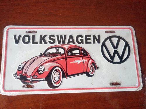 Volkswagen Escarabajo Fusca Beetle Vw Chapa Cartel