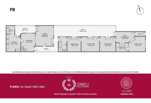 5amb C/dep · 211m² · Pb! 2 Patios! S/exp! Apto Prof! A Refacc! · Oportunidad!