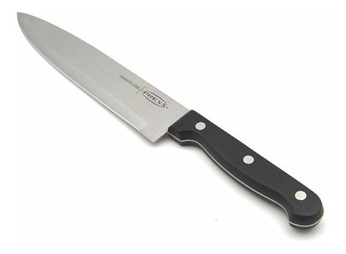 Cuchillo De Cocina Para Chef 20 Cm Acero Inoxidable Press Color Negro