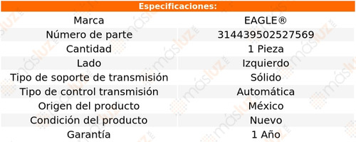 (1) Soporte Transmisión Izquierdo Cruze 4 Cil 1.4l 16/19