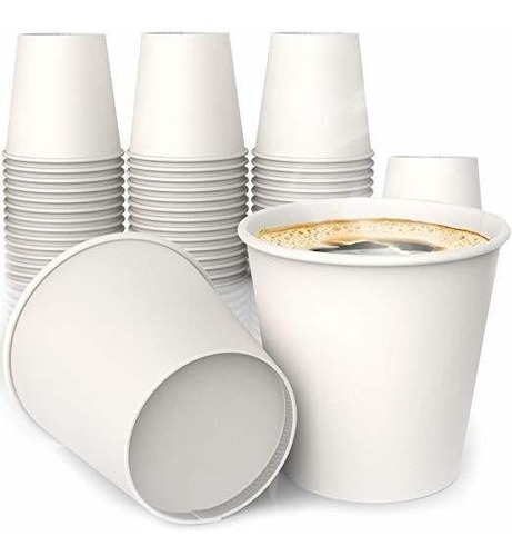 4 Onzas De Uso MĂșltiple Tazas De Papel Blanco (50 Quilates)