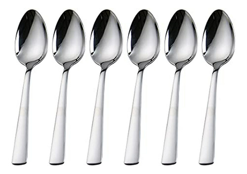 Teaspoons Set Of 6,stainless Steel Tea Spoons,6.29-inch Flat
